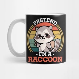 Pretend I'm a Raccoon Funny Last Minute Halloween Gift Mug